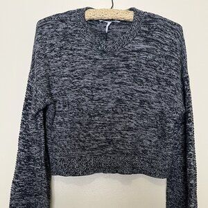 BCBGeneration Marled Knit Long Sleeve Sweater Size S Cropped Comfy Soft NWOT